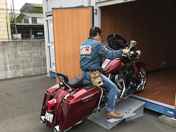 組立式　バイクコンテナ用スロープ